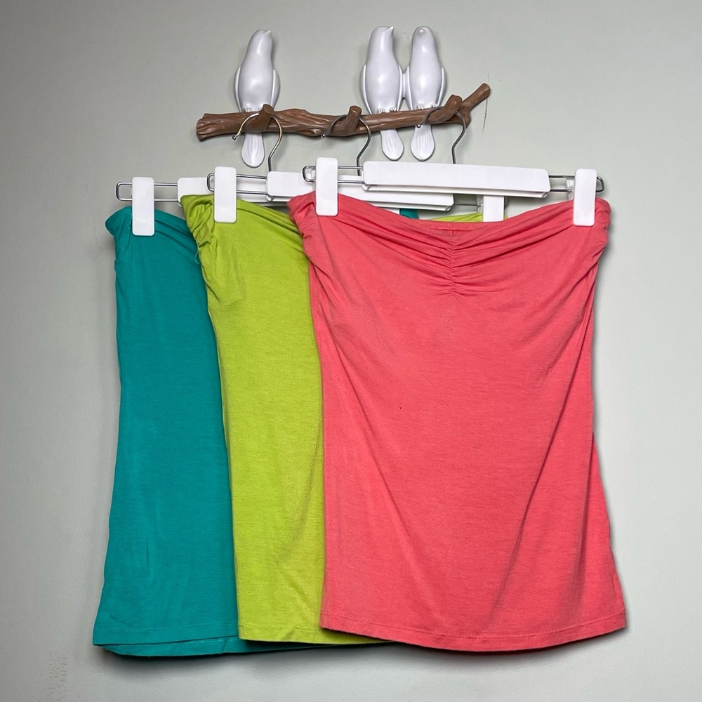 Set of 3 Tube Tops / Size S